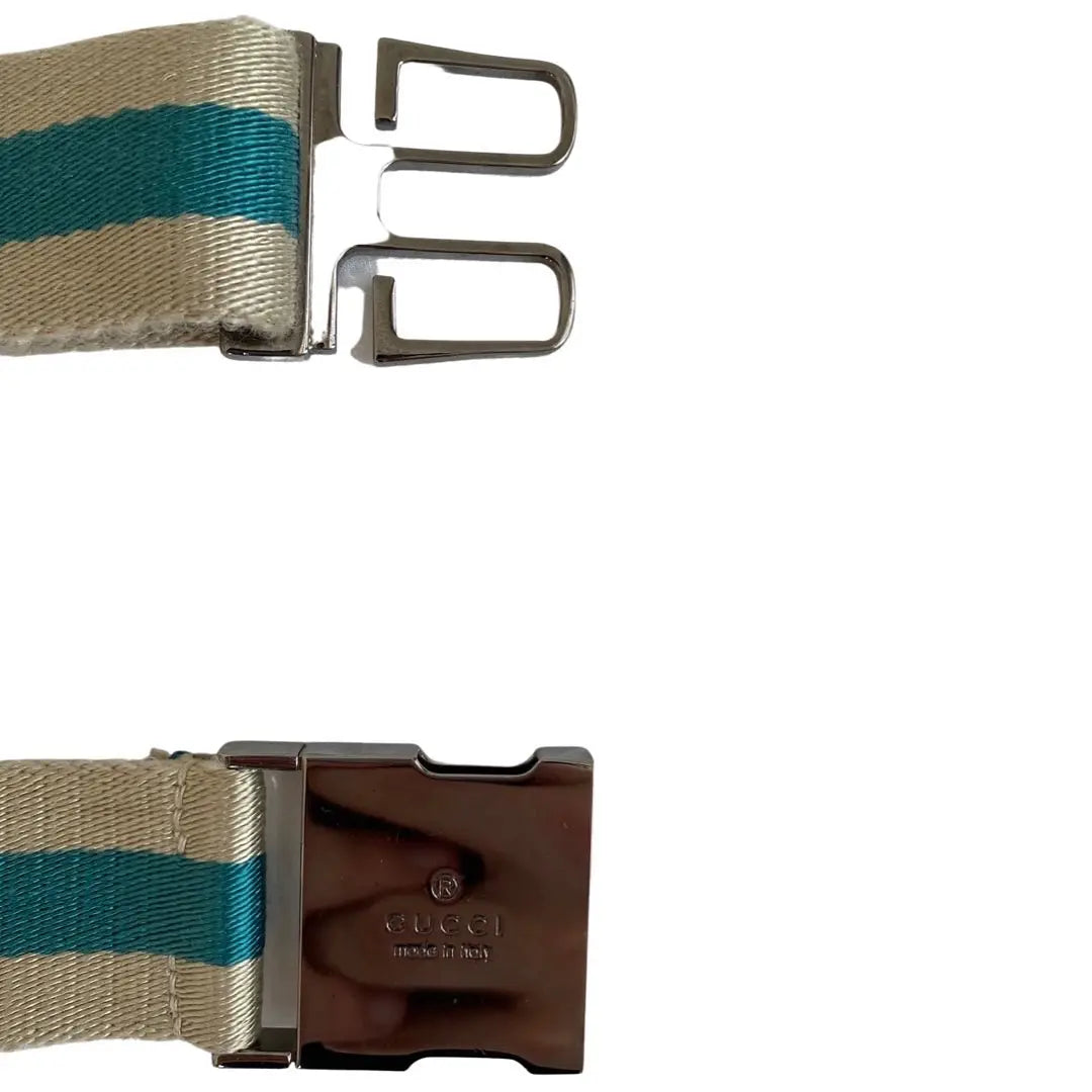 Gucci GG Supreme Canvas Waist Bag Teal Leather Trim (Pre-Loved)