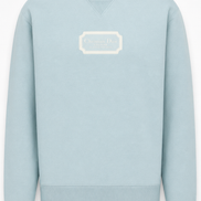 Dior Dusty Blue Framed Logo Crewneck Sweater 