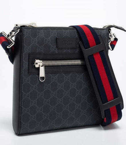 Gucci Black Large Messenger Bag "Pre-Loved"