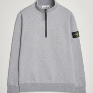 Stone Island Grey Quarter-Zip Sweatshirt  (Pre-Loved)