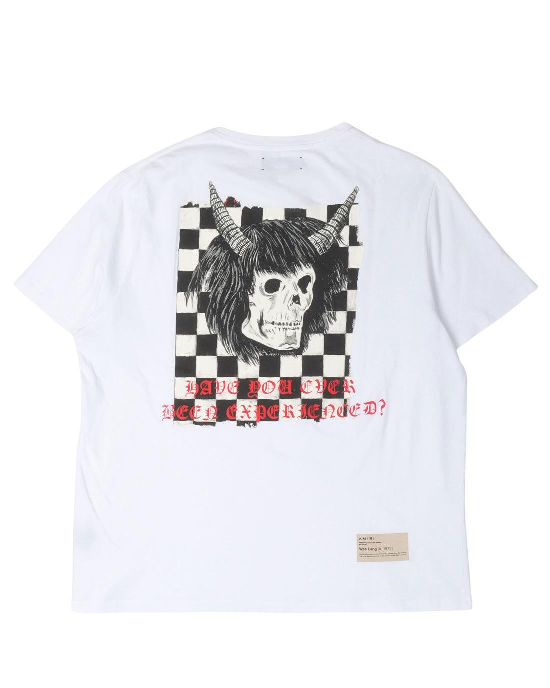 Amiri Wes Lang Black & White Skull T-Shirt 