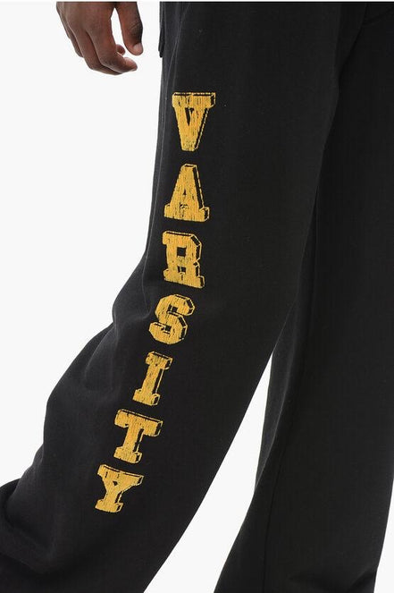 Amiri Black & Yellow Varsity Logo Sweatpants "Pre-Loved"