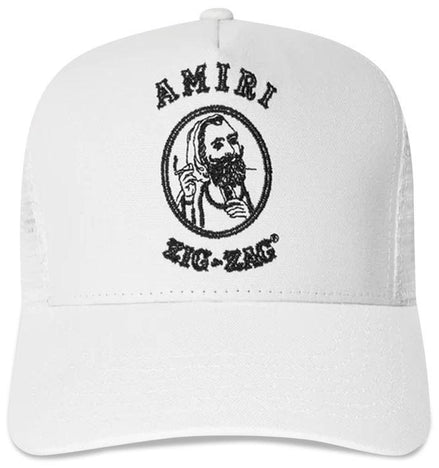 Amiri White Trucker Zig Zag Hat "Never Owned"