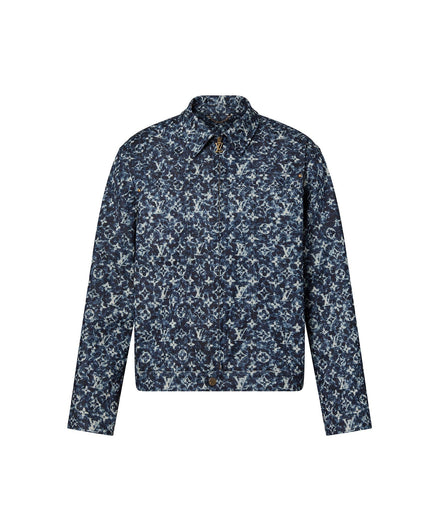 Louis Vuitton Blue Pointillism Monogram Workwear Jacket Size 50 "Pre-Loved"