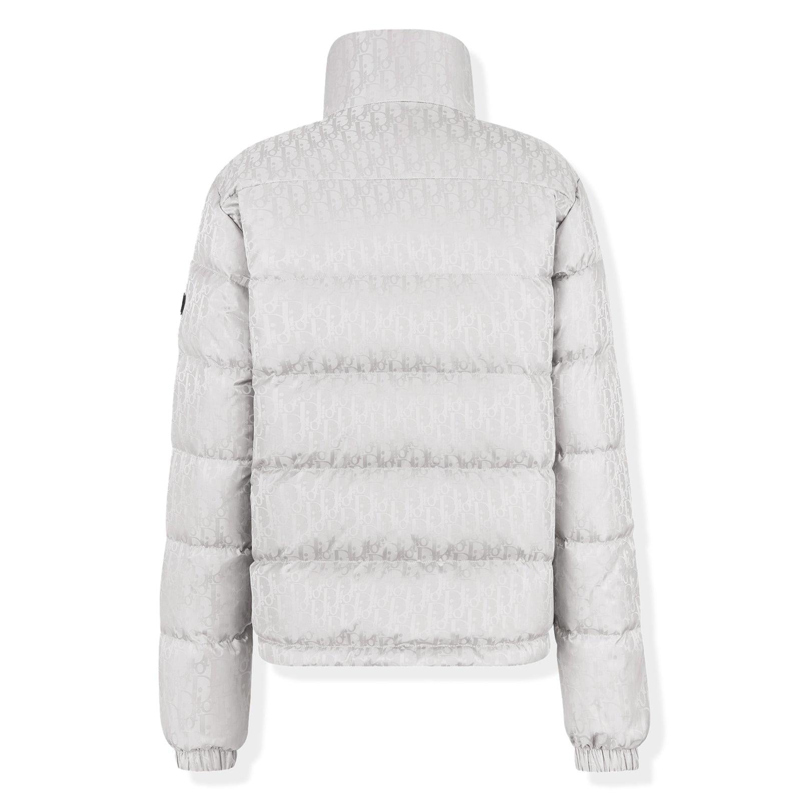 Dior Silver Oblique Puffer Jacket Size 54 