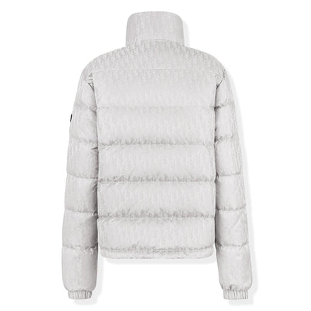 Dior Silver Oblique Puffer Jacket Size 54 "Pre-Loved"