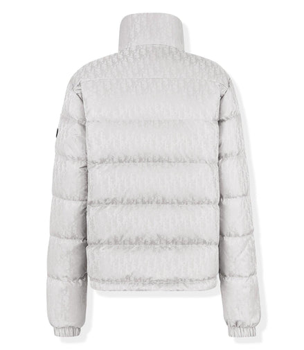 Dior Silver Oblique Puffer Jacket Size 54 "Pre-Loved"