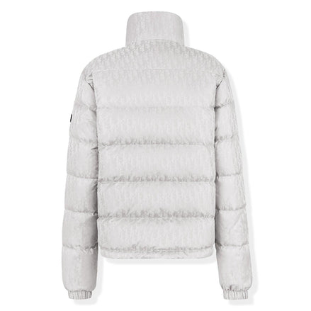 Dior Silver Oblique Puffer Jacket Size 54 "Pre-Loved"