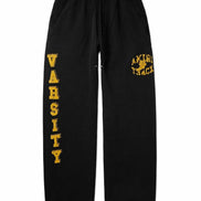 Amiri Black & Yellow Varsity Logo Sweatpants 