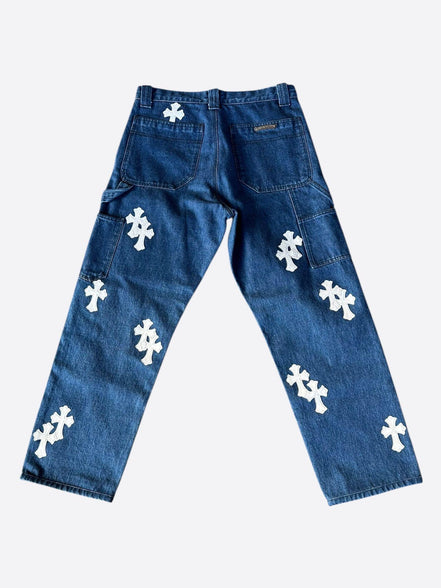 Chrome Hearts Jeans Blue & White Cross Size 34 "Pre-Loved"