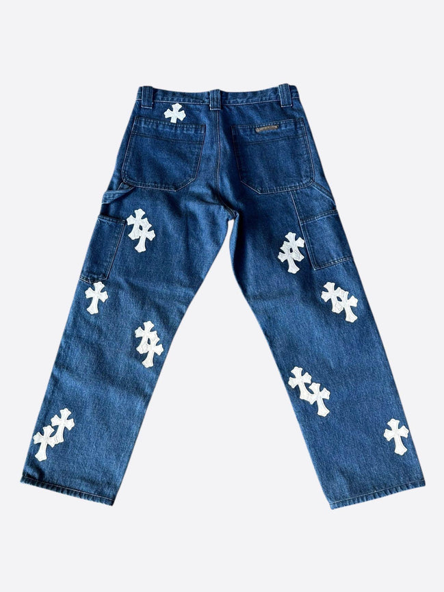 Chrome Hearts Jeans Blue & White Cross Size 34 "Pre-Loved"