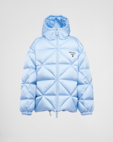 Prada Blue Women’s Re-Nylon Puffer Jacket Size 8 "Never Owned"