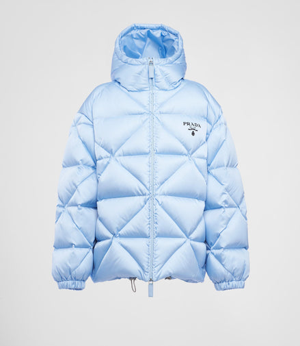 Prada Blue Women’s Re-Nylon Puffer Jacket Size 8 "Never Owned"