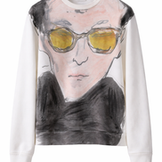 Moncler Face Sketch Portrait Graphic Sweatshirt (Pre-Loved)