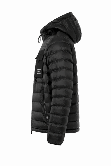 Burberry London England Black Logo Appliqué Down Jacket "Unworn"