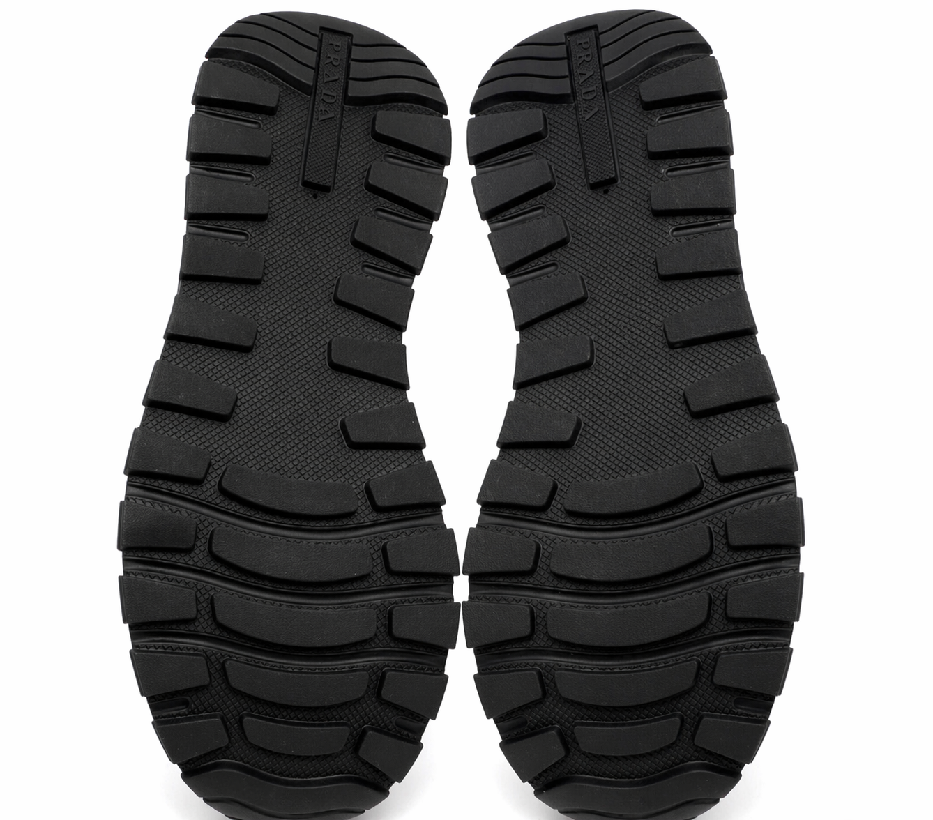 Prada Navy Suede and Nylon Triangle Logo Sneakers 