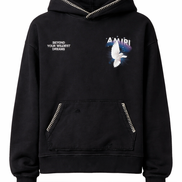 Amiri Vintage Black Dove Whipstitch Hoodie (Pre-Loved)