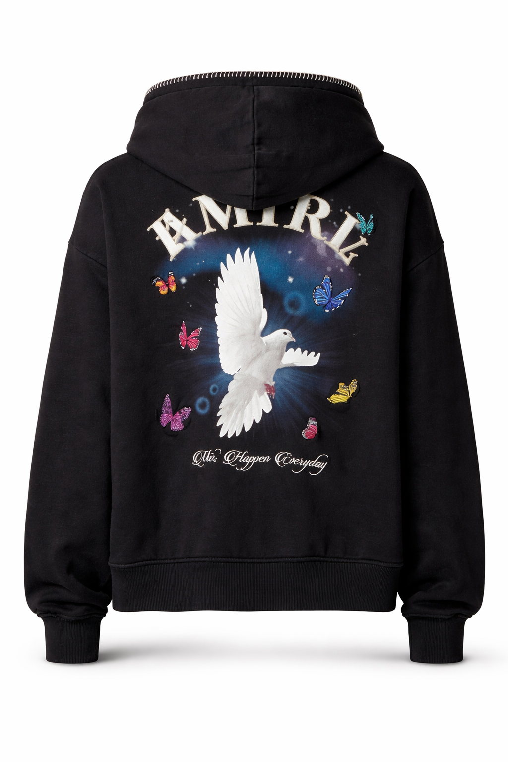 Amiri Vintage Black Dove Whipstitch Hoodie (Pre-Loved)