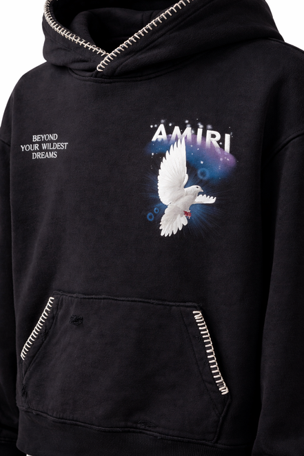 Amiri Vintage Black Dove Whipstitch Hoodie (Pre-Loved)