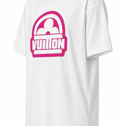 Louis Vuitton White and Pink Intarsia Flower Graphic T-Shirt 