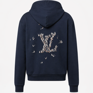 Louis Vuitton Navy Blue Sailboat Embroidery Hoodie 