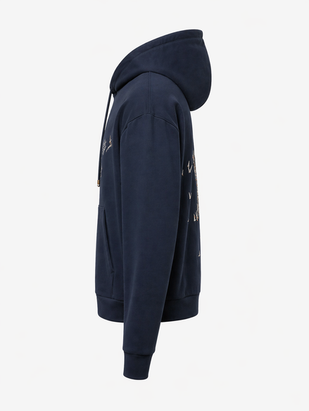 Louis Vuitton Navy Blue Sailboat Embroidery Hoodie "Unworn"