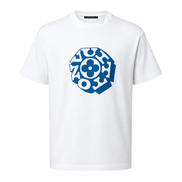 Louis Vuitton White and Blue Signature Graphic T-Shirt 