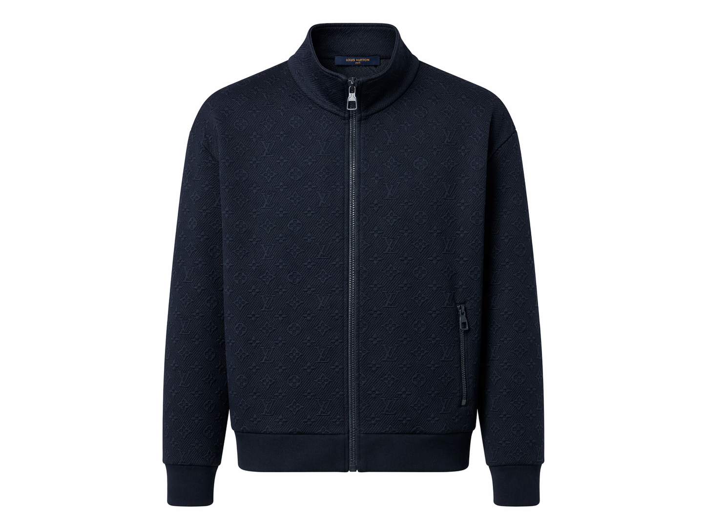 Louis Vuitton Navy Blue Embossed Monogram Tracksuit 