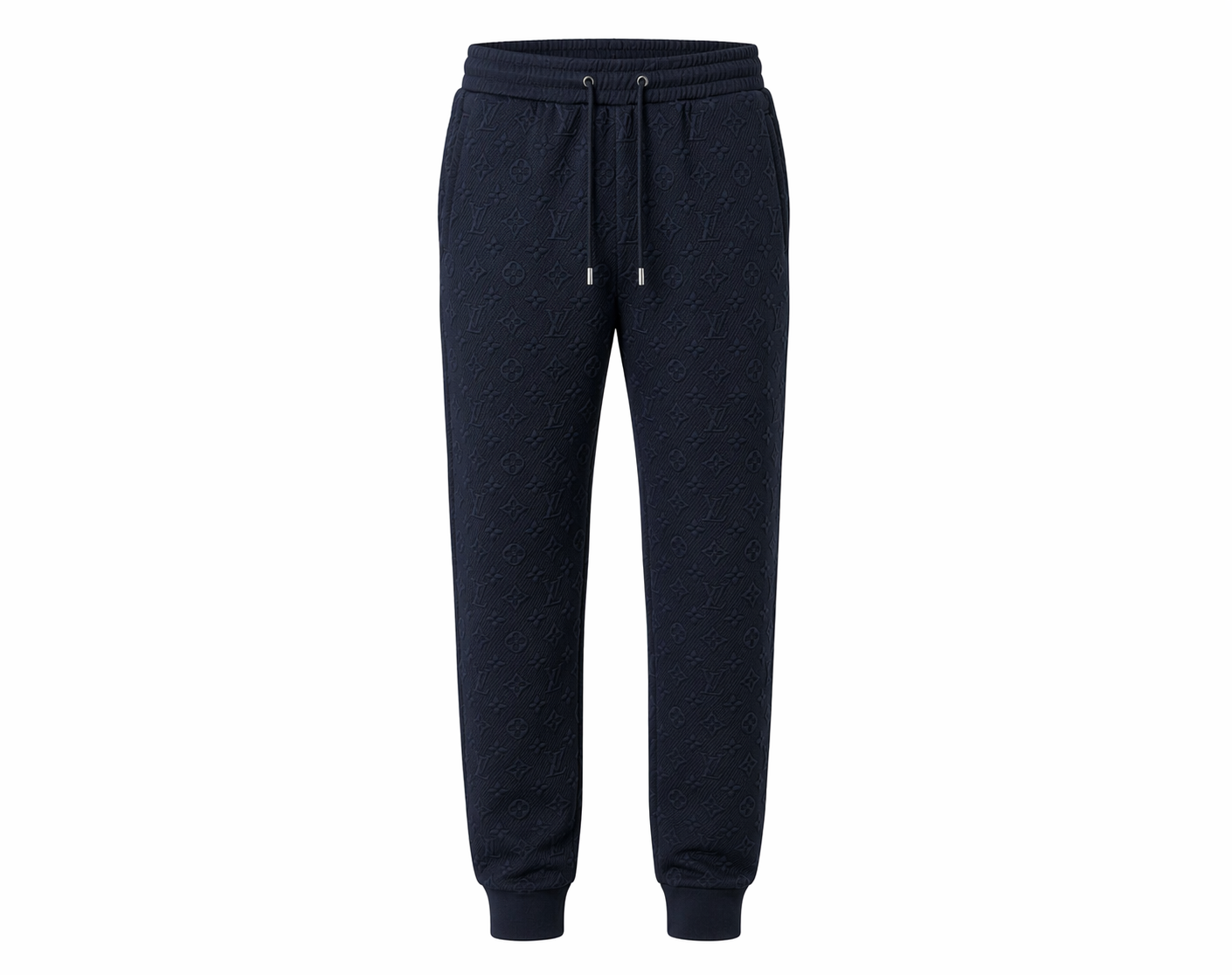 Louis Vuitton Navy Blue Embossed Monogram Tracksuit 