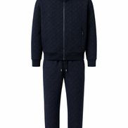 Louis Vuitton Navy Blue Embossed Monogram Tracksuit 