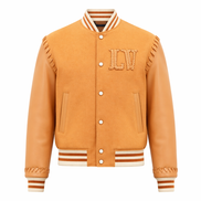 Louis Vuitton Limited Edition Tan Leather VIA Varsity Jacket 