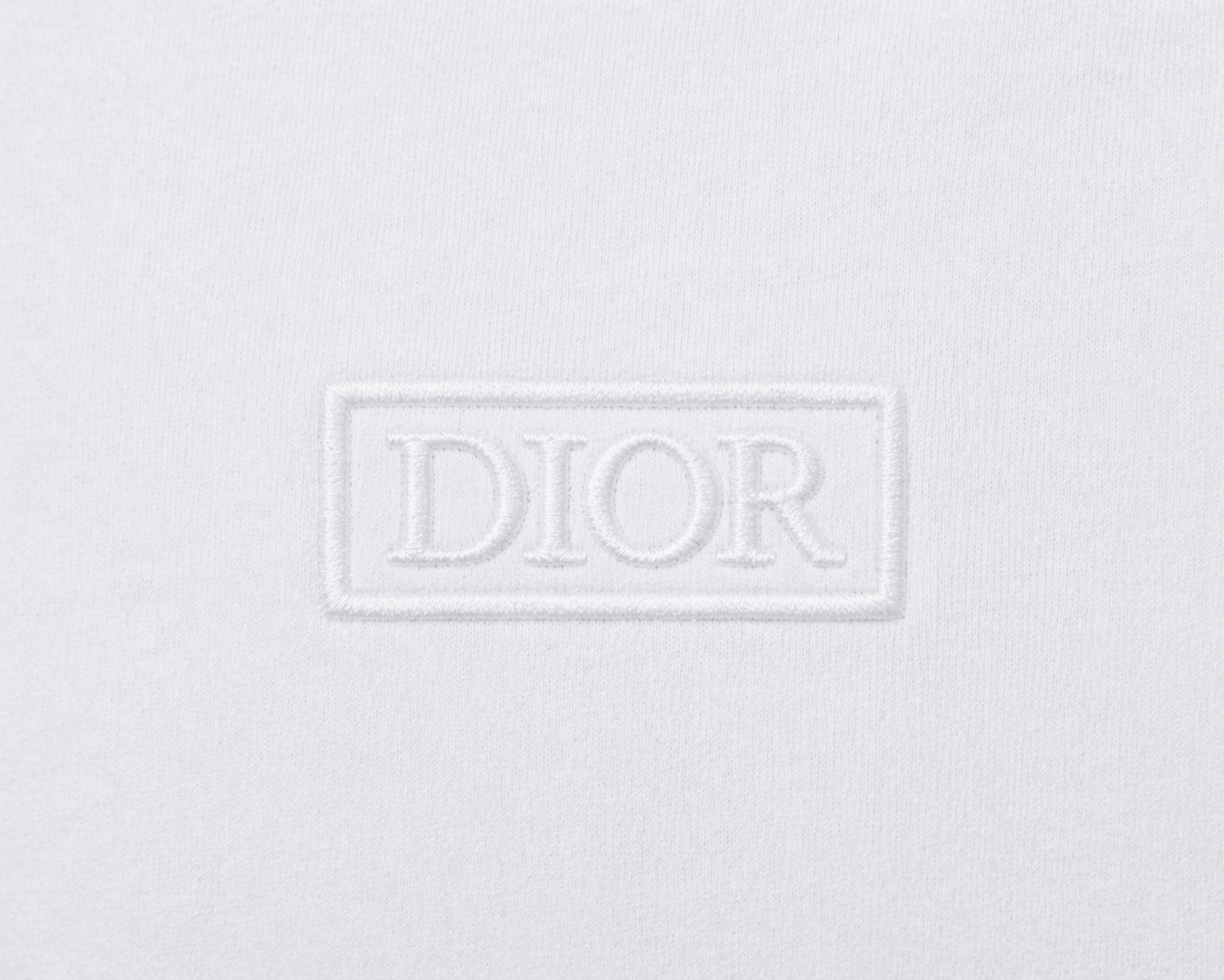 Dior White Framed Logo Cotton T-Shirt 