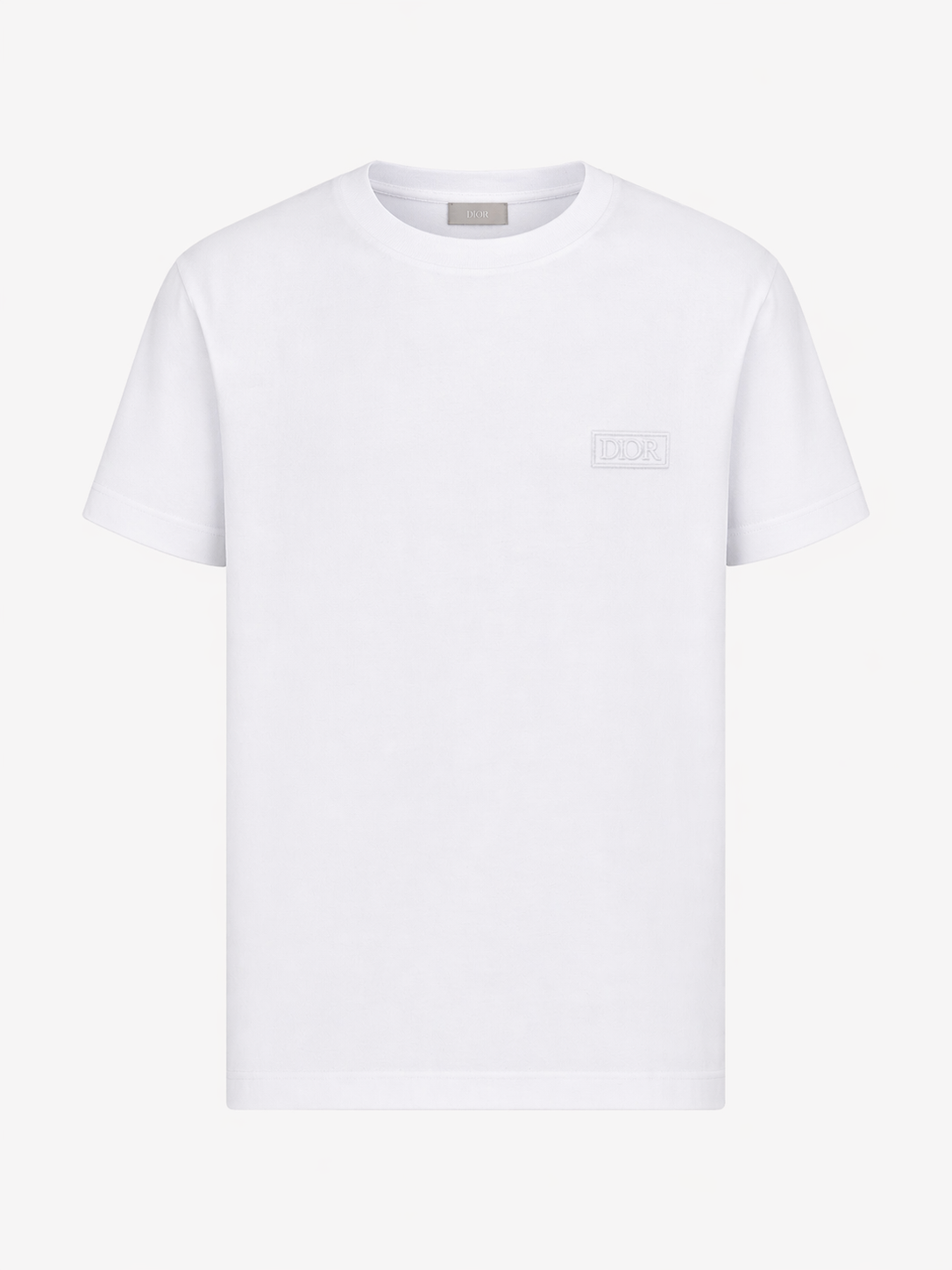 Dior White Framed Logo Cotton T-Shirt 