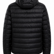 Burberry Black Logo-Pocket Hooded Puffer Jacket 