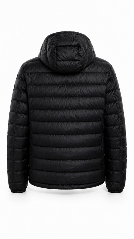 Burberry Black Logo-Pocket Hooded Puffer Jacket "Unworn"