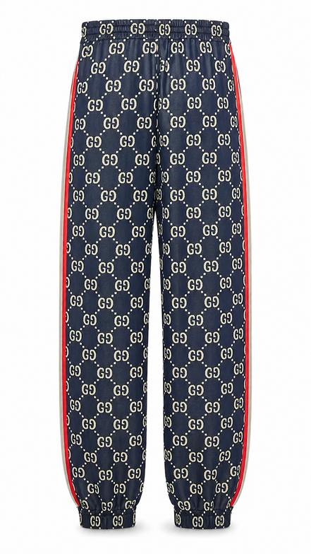 Gucci Navy GG Jacquard Striped Jogging Pants "Unworn"