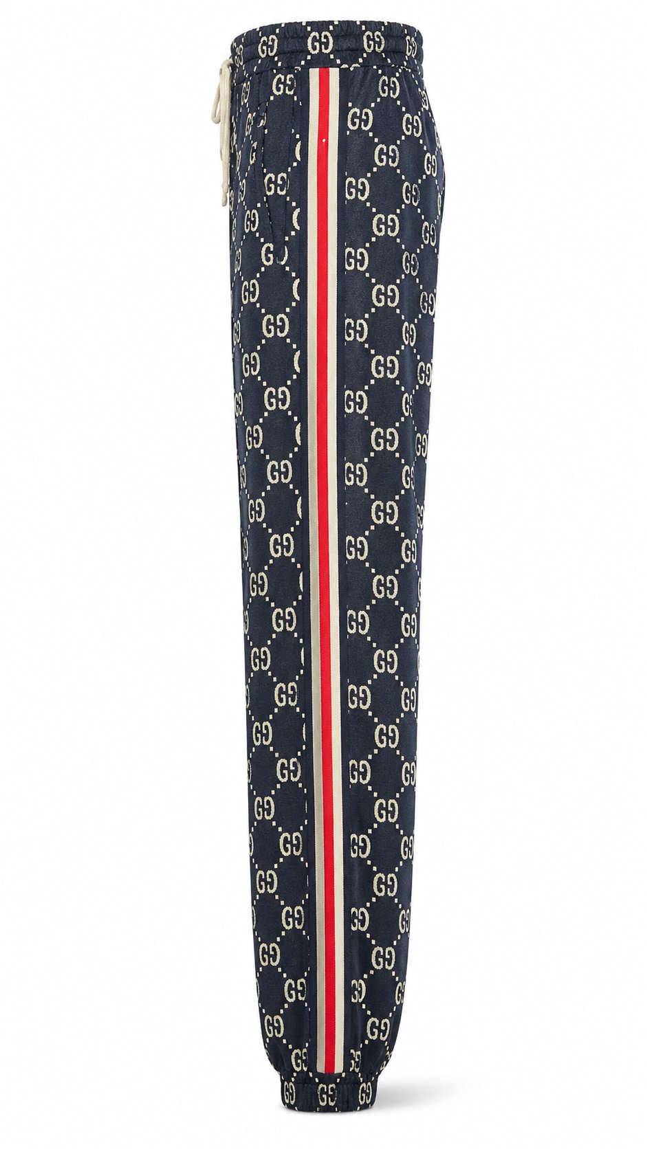 Gucci Navy GG Jacquard Striped Jogging Pants 