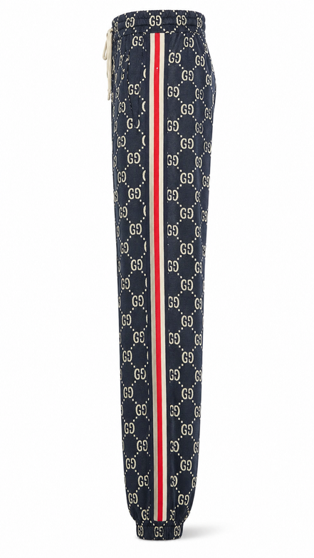 Gucci Navy GG Jacquard Striped Jogging Pants "Unworn"