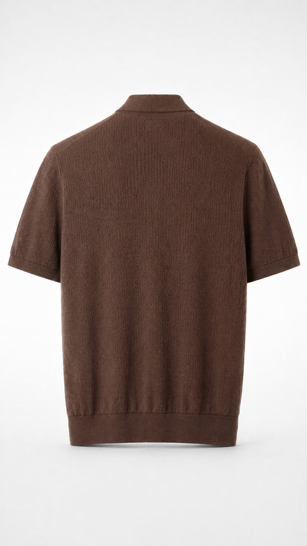 Loro Piana Brown Ice Wish Knit Polo Shirt "Unworn"