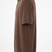 Loro Piana Brown Ice Wish Knit Polo Shirt 