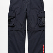 Prada Linea Rossa Black Technical Convertible Cargo Pants 