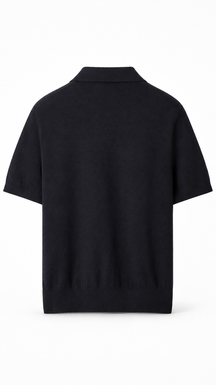 Loro Piana Navy Blue Empire Knit Polo Shirt "Unworn"