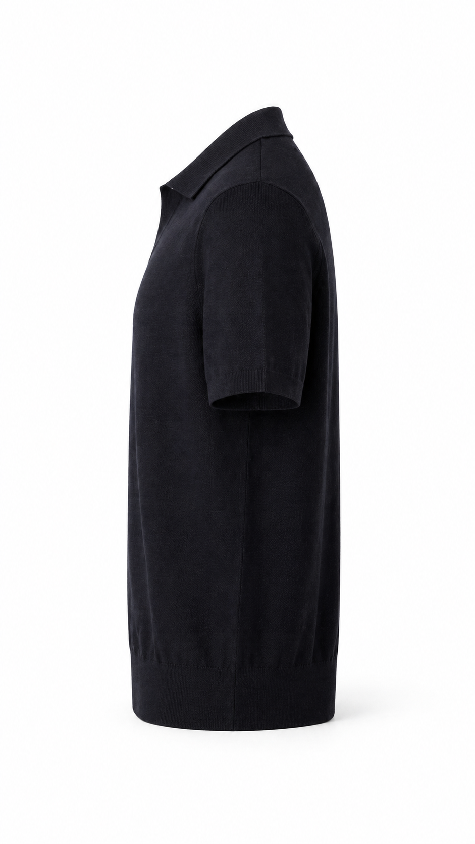 Loro Piana Navy Blue Empire Knit Polo Shirt 