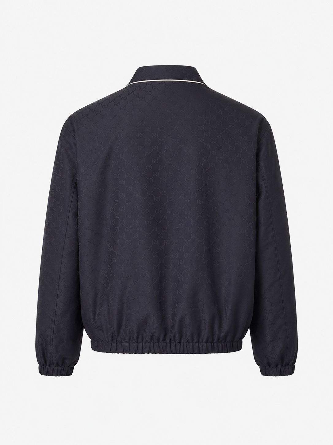Gucci Navy Blue GG Monogram Reversible Jacket 