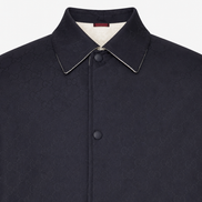 Gucci Navy Blue GG Monogram Reversible Jacket 
