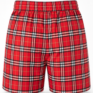 Burberry Red Check Drawcord Swim Shorts 