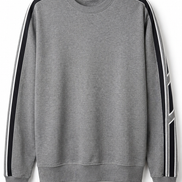 Hermès Grey Cotton Jersey Tracksuit Set with Side Stripes 