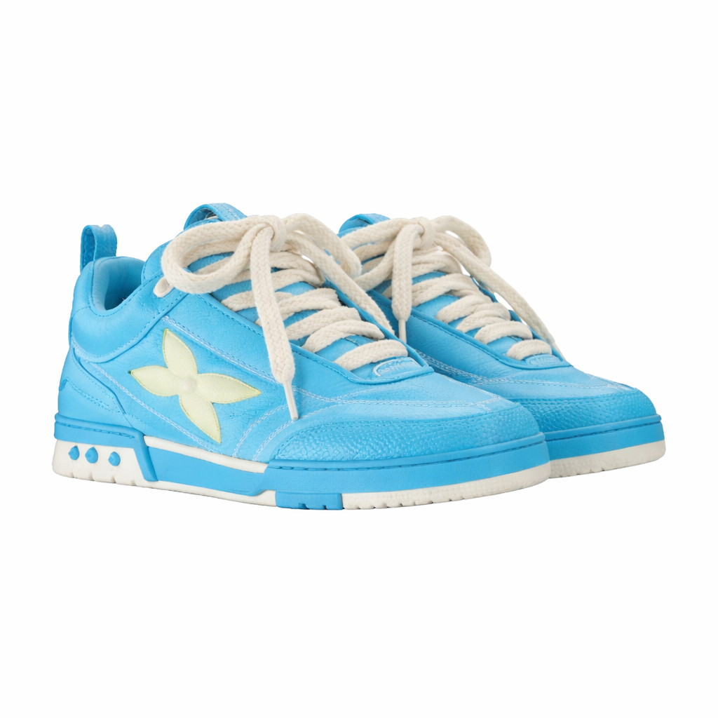 Louis Vuitton Light Blue & Cream LV Skate Sneakers (Pre-Loved)