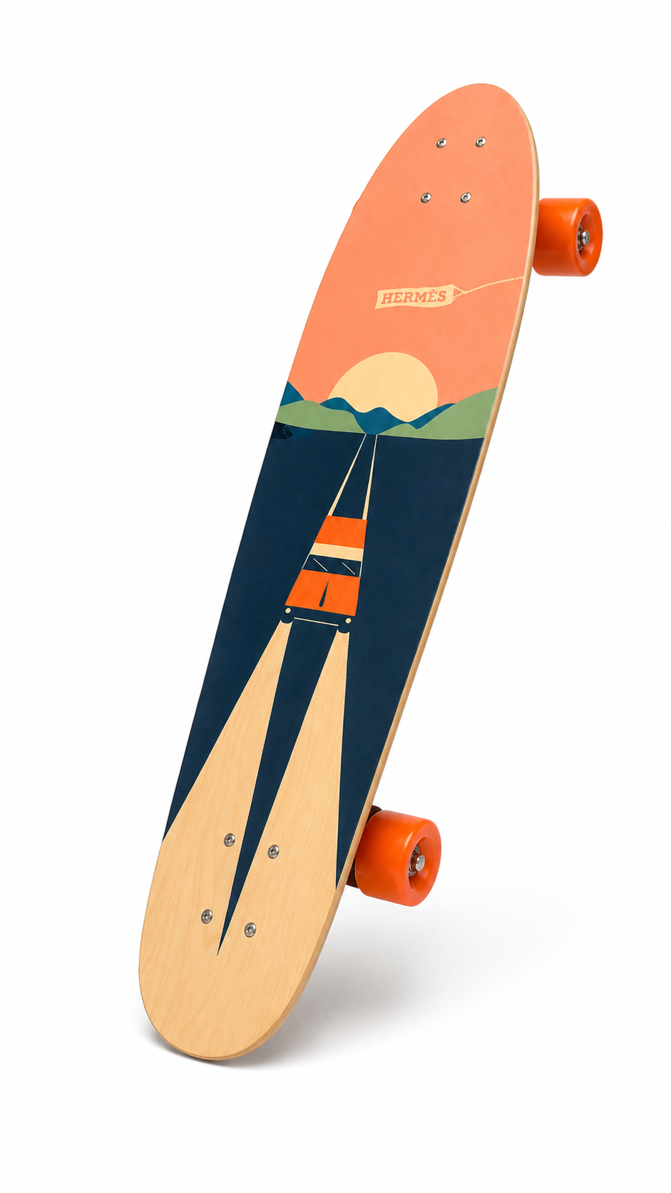 Hermès Printed Maple Wood Graphic Longboard 
