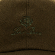Loro Piana Olive Green Cashmere Baseball Cap 